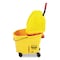Rubbermaid Commercial Down-Press Wringer Mop Bucket and Wringer Combination, Yellow FG757788YEL - alternate 6